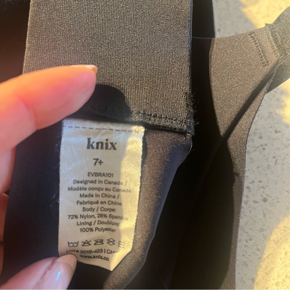 Knix Sz 7+ WingWoman Contour Bra in Black 36F 36G 38F 38G - Picture 8 of 15
